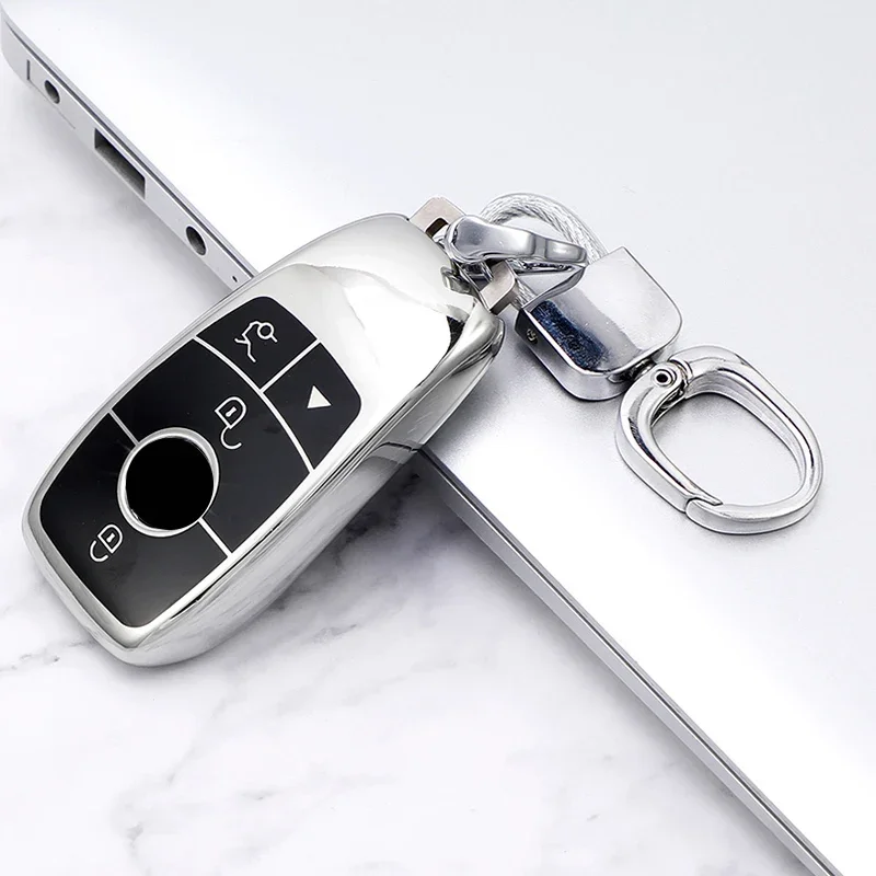 For Mercedes Benz A C E S G Class GLC CLA CLE W205 W213 W222 X167 W177 Car Smart 3/4 Button Key Cover Case Bag Fob Shell Holder