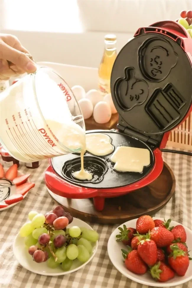 220V Snoopy Electric Waffle Maker - Bring Fun and Deliciousness to Your Breakfast C