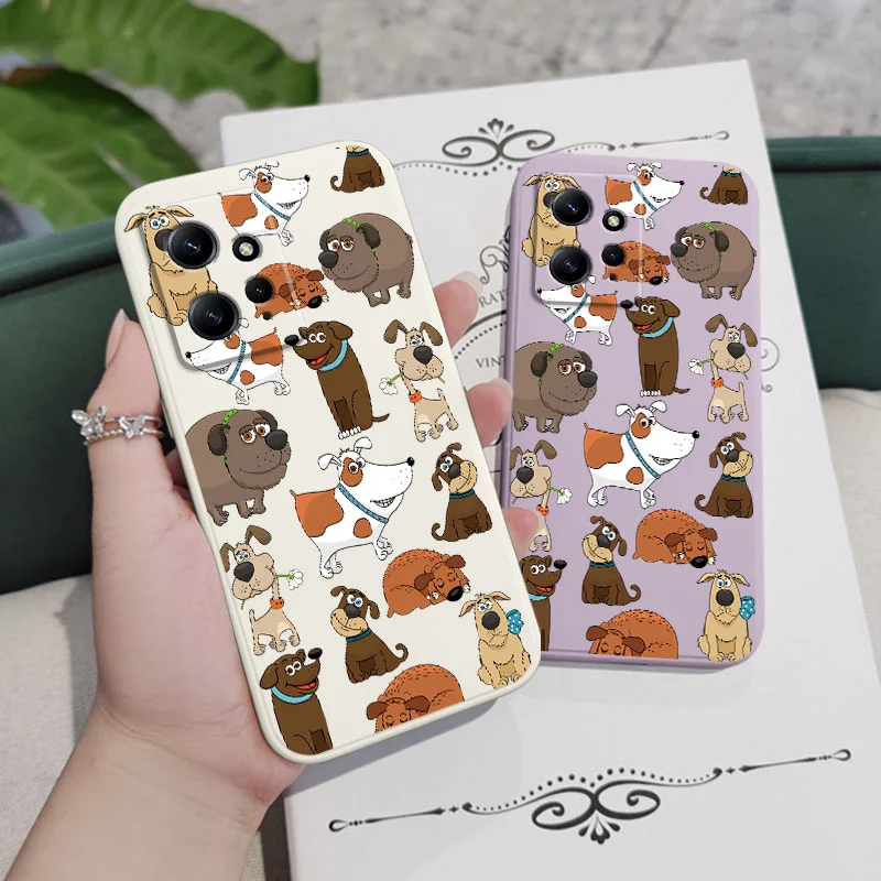 Adorable Dog Pack Liquid Silicone Phone Case Cover
