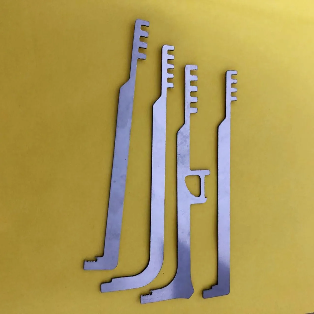 Locksmith Tools 4pcs Stainless Steel Comb tools Metal Teeth Lock repair Set For Firefighting Durable Pocket Size Emergency Tools