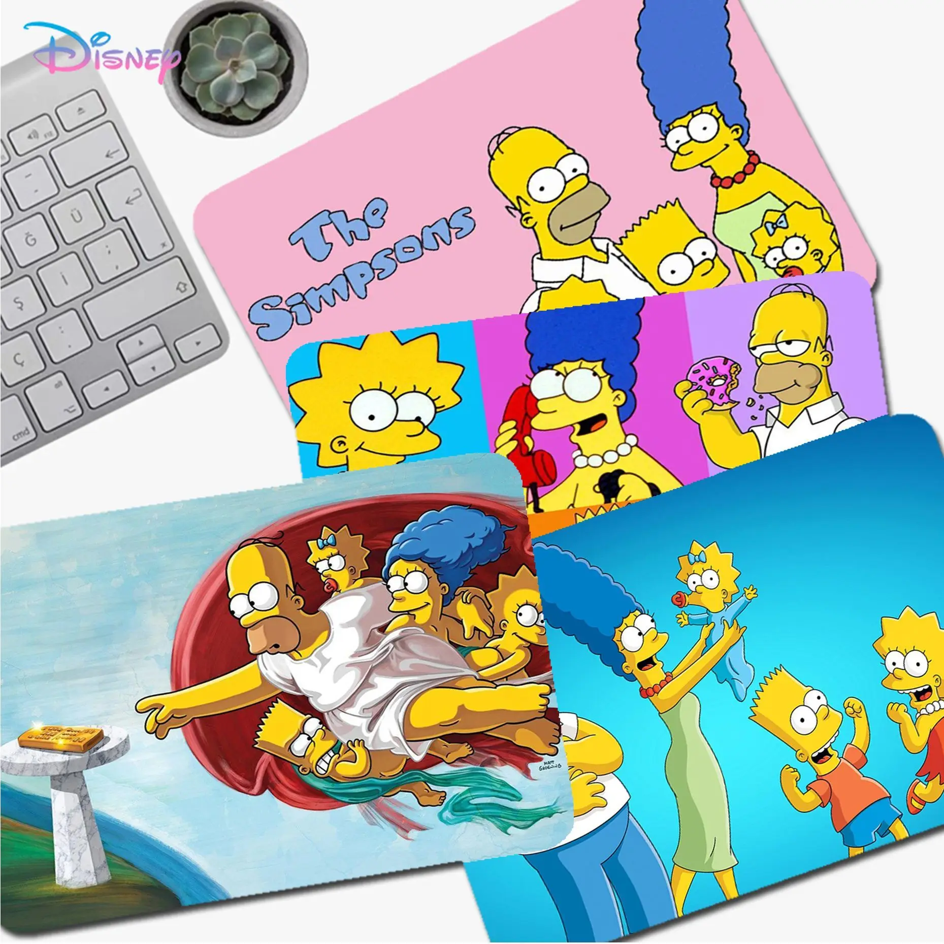 

Disney The Simpsons Mousepad Small Cartoon Anime Gaming Mouse Pad Keyboard Mouse Mats Smooth Company for PC Gamer Mousemat