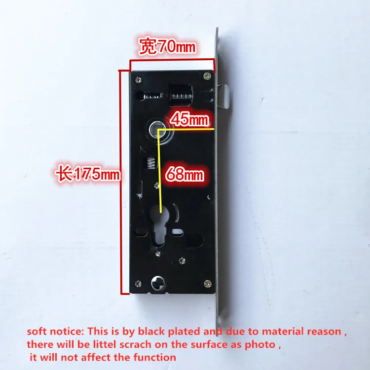Door Lock Mini Padlock Locker Lock 24x240mm Universal Narrow Security Mortise Door Lock body Size 70*45MM 70*50 MM Mortise door Locks Accessories