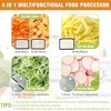 Electric Vegetable Chopper Mandoline Slicer Dicer 4 in 1 Commercial Grade Adjustable Thickness Shredding Onion French Fry Cutter 5
