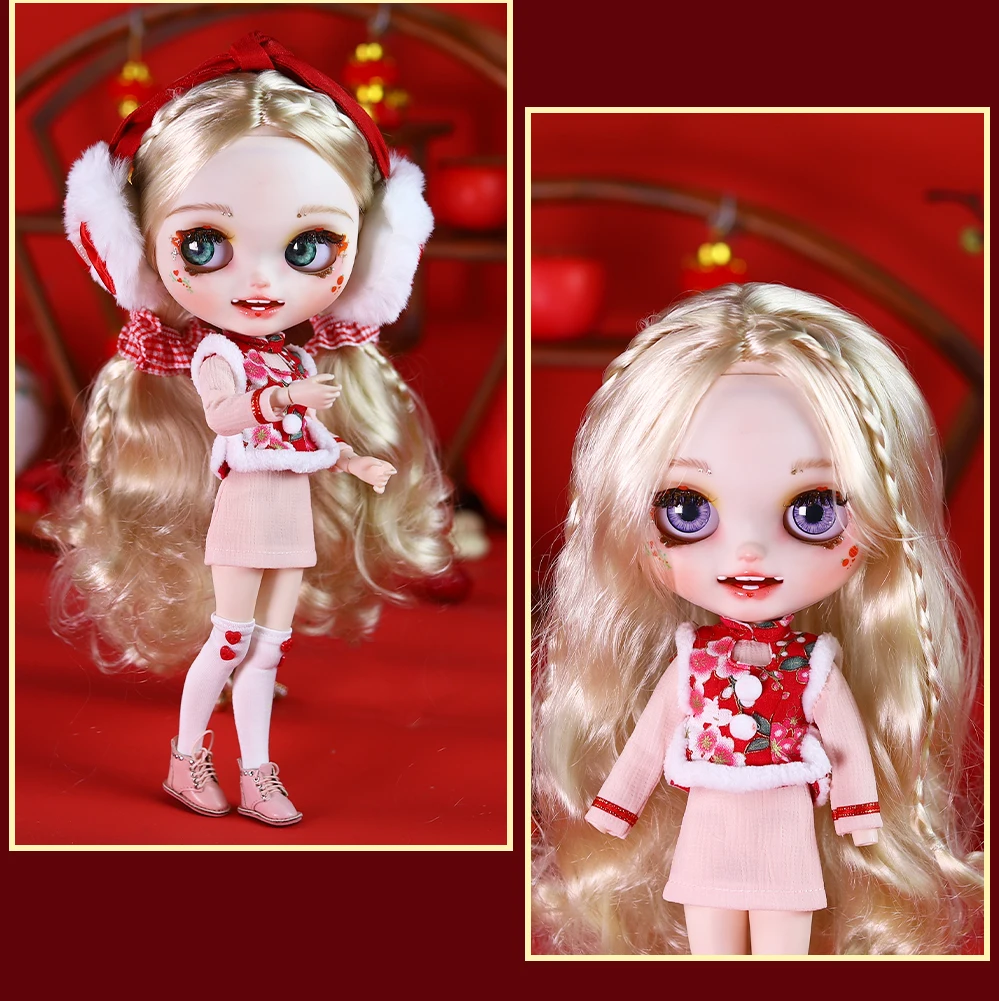 Hannah – Premium Custom Neo Blythe Doll with Blonde Hair, White Skin & Matte Smiling Face 20