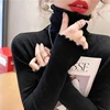 Rimocy Fold Turtleneck Jumper Women Autumn Winter High Elastic Solid Color Sweater Woman Simple All Match Bottoming Top Female 5