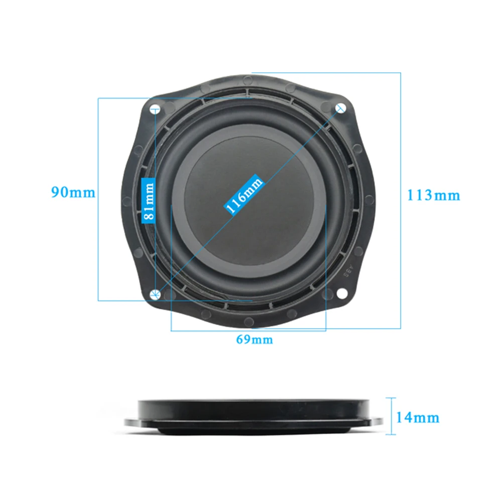 2Pcs 4Inch Audio Speakers DIY Bass Speaker Vibrating Membrane Passive Bass Woofer Diaphragm Plate audio speakers speaker repair parts