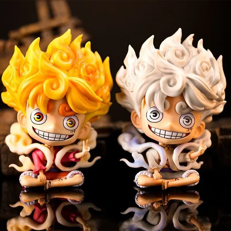 One Piece Rufy Gear 5 Anime Figure Pvc 10Cm Sun God Nika Monkey D. Luffy Statue Doll Modello Da Collezione Figurine Toys Cool