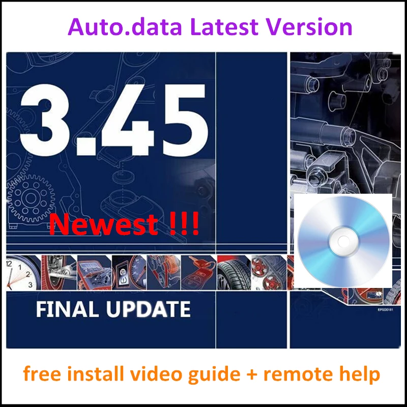 Newest Version Autodata 3.45 Auto Repair Software Auto--data 3.45 Virtual Box Free Install Help Car Software update to 2014 year 2021 hot selling software vivid workshop data v10 2 automotive auto repair software 2010 with english spanish free shipping