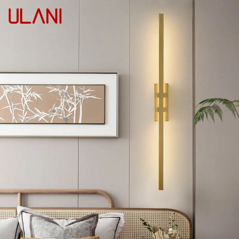 

ULANI Modern Brass Wall Lamp LED 3 Colors Vintage Creative Sconce Light for Home Hotel Living Room Decor