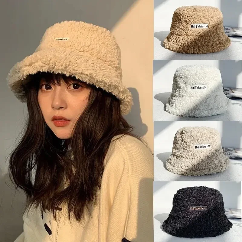 Women-s-New-Versatile-Net-Red-Lamb-Hair-Fisherman-Hat-Autumn-Winter ...