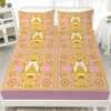 3PC European Style Disc Bed Sheet Set - 100% Polyester, Digital Print, Breathable Home Decor Fitted Sheet and Bedding Sheet 3