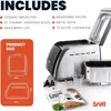 Bread Maker Machine, 3 LB XL 12-in-1 Programmable, BPA-Free & Nonstick Ceramic Pan, Digital Touch Panel, 3 Loaf Sizes, 5