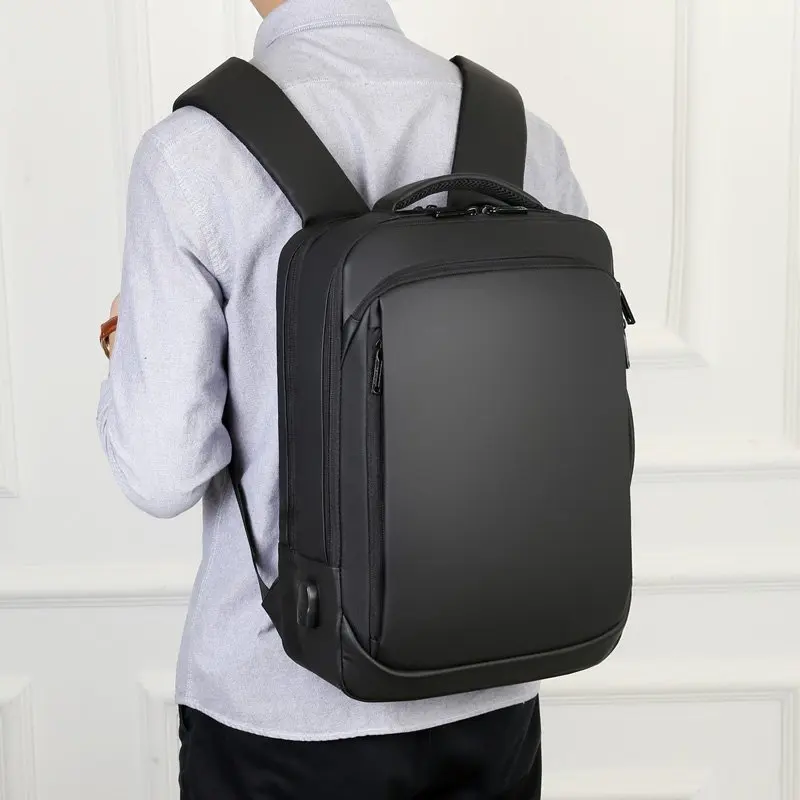 Sac à dos multifonctionnel pour hommes, sac à dos pour ordinateur portable d'affaires, chargeur USB, Film étanche, sac décontracté, 2023_voghion.com