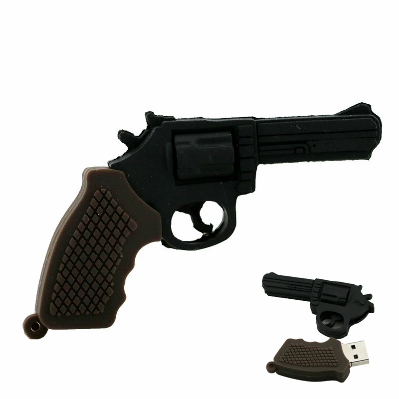Suntrsi-USB Flash Drive, Modelo Pistola, Desenhos Animados