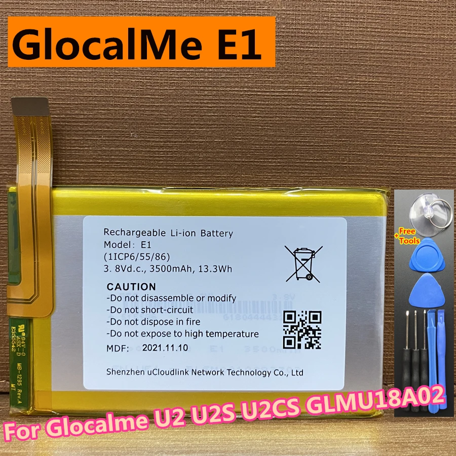 

Original High Quality GlocalMe E1 3500mAh Battery For Glocalme U2 U2S U2CS GLMU18A02 Wifi Batteria