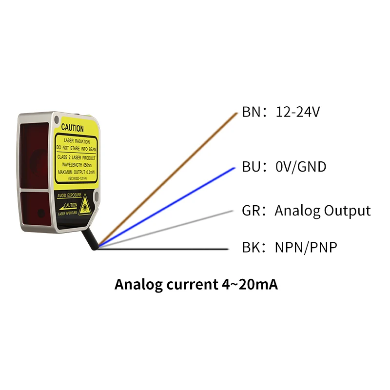 FUWEI FSD11-30-AA-M OLED 디지털 디스플레이 아날로그, 고정밀 0.01mm 레이저 변위 거리 센서, 4-20mA