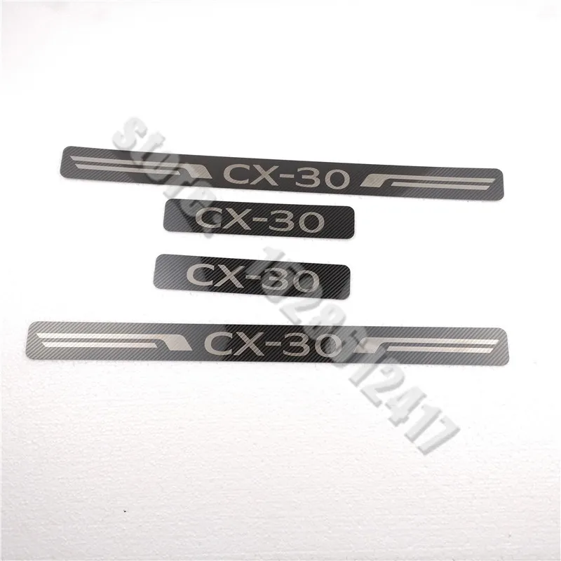 

Auto Accessories For Mazda CX-30 CX30 2019 2020 Door Sill Pedal Stainless Steel Sticker Strip Protectors Car Styling Guard