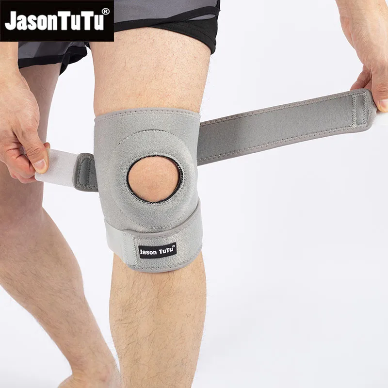 1 PCS Knee Support Brace Open Patella Design Adjustable Hook and Loop Closure for Running Biking Aerobics Fitness