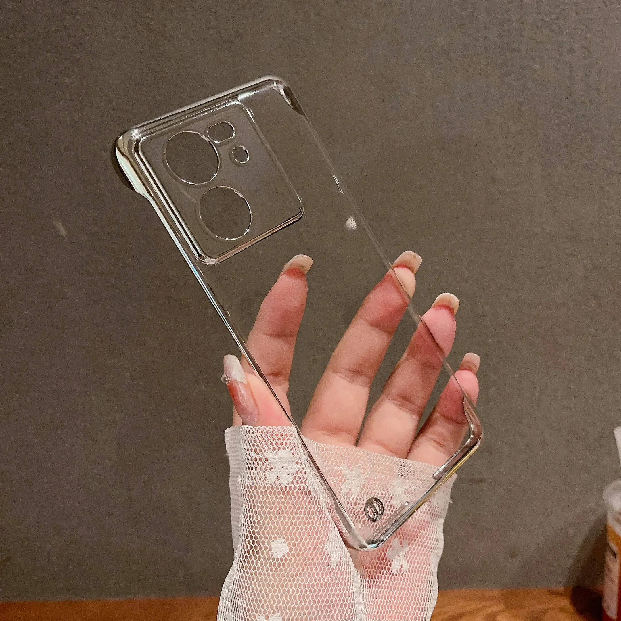 Luxury 6D Plating Clear Ultra-Thin Shockproof Hard Back Transparent Phone Case