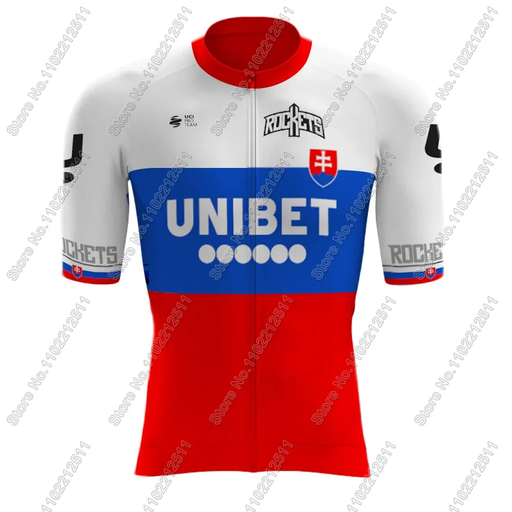 Slovakia Unibet Tietema Rockets Team Cycling Jersey Set Mens Clothing Road Bike Suit Mountain Bicycle Shirt Bib Shorts MTB