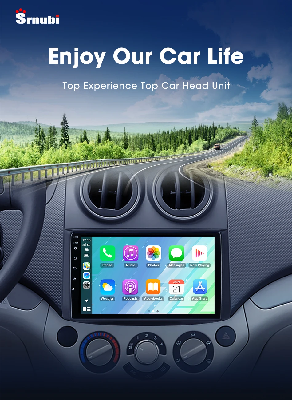 Srnubi 2 Din Android Auto Radio Multimedia-Player Für Chevrolet AVEO T250 2006-2012 4G GPS Navigation stereo Kopf Einheit Carplay – Detail 3