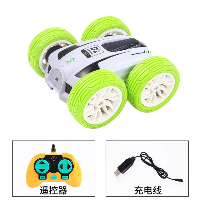 Chlidren Toy RC Car 2.4G 4CH Stunt Drift Buggy Double-sided Remote Control Roll Mini High Speed Cars 360 Degree Flip Kids Robot