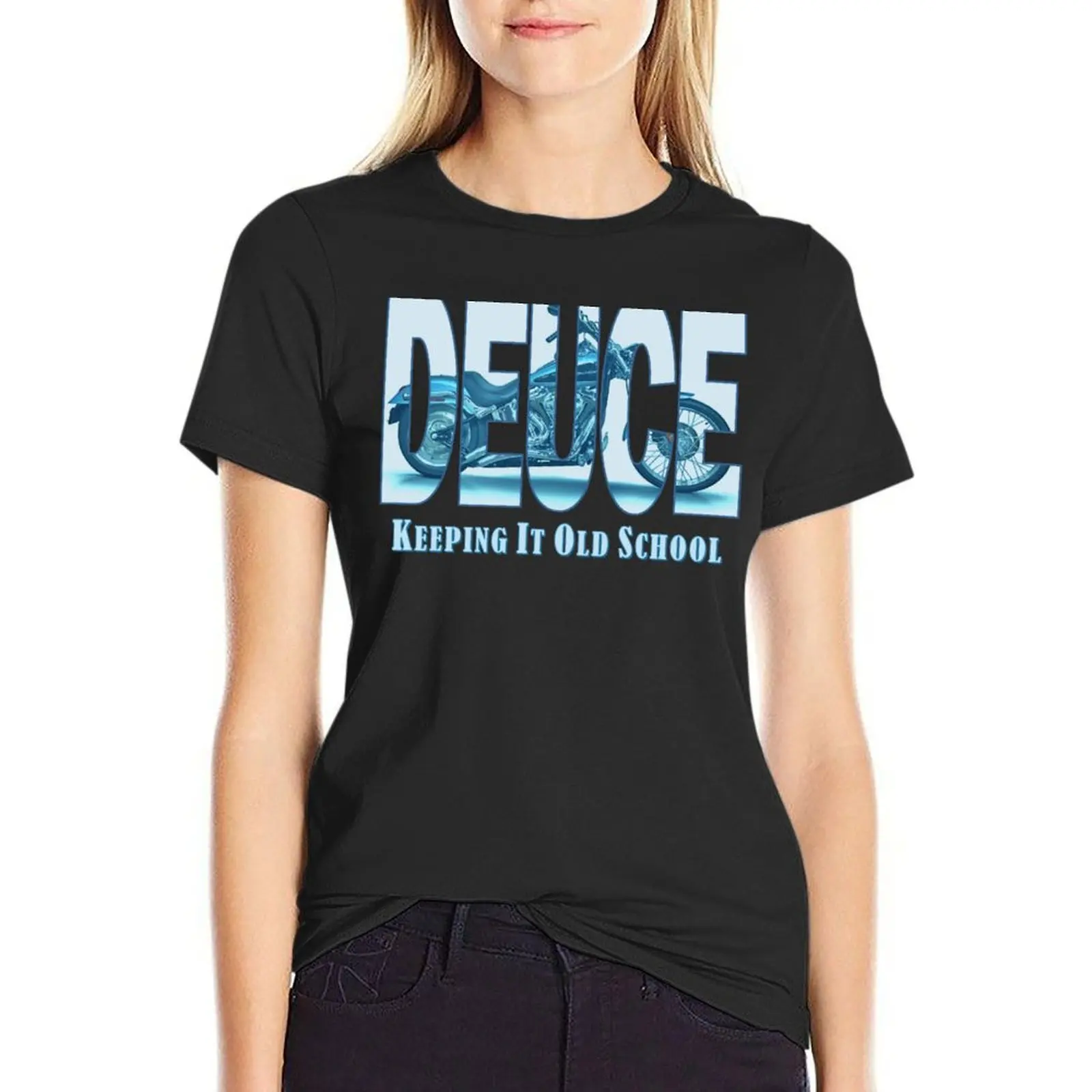 

Deuce Motorcycle Artwork T-Shirt Female clothing female shirts graphic tees clothes for Women