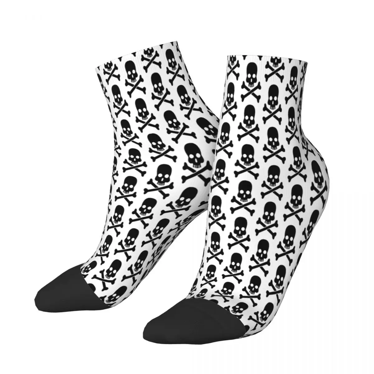 

Black Skull And Crossbones Bones Skeleton Souls Ankle Socks Male Mens Women Winter Stockings Polyester