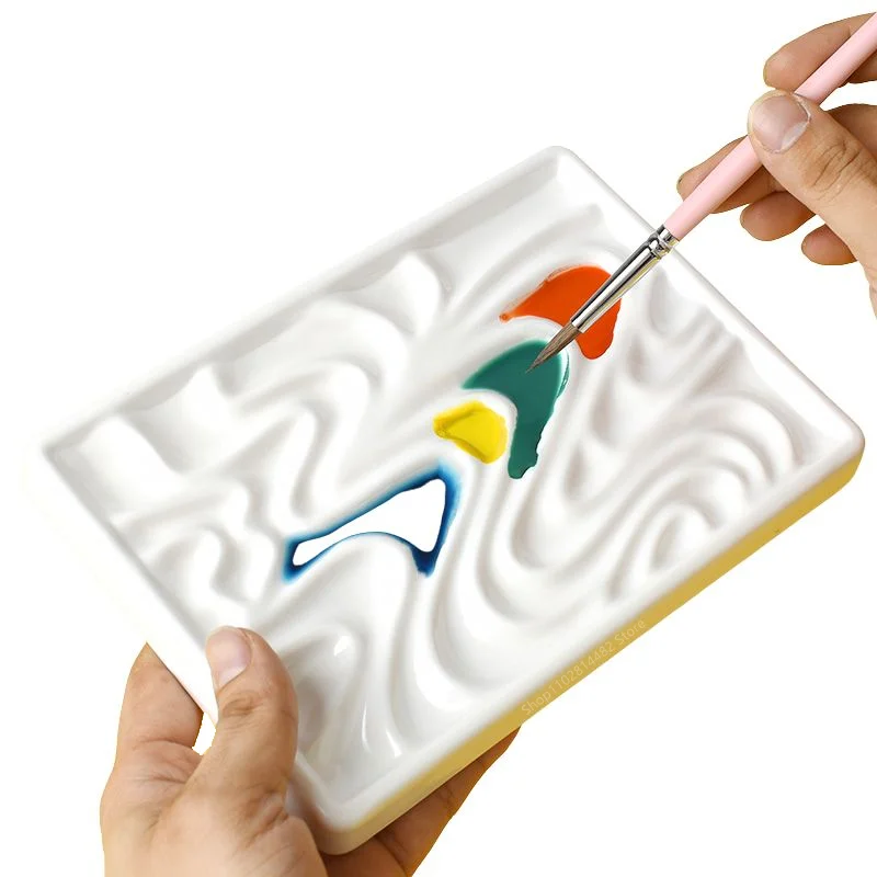 Imitation Ceramic Plastic Palette Artist Watercolor Palette Rose-shaped Gouache Flower-shaped Paint Painting Supplies color palette watercolor palette