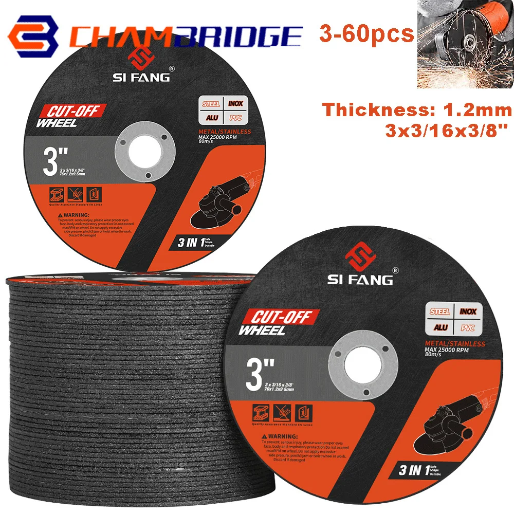 3 인치 금속 커팅 디스크 75x1.2x9.5mm 다이 그라인더 용 휠 절단 금속 및 스테인레스 스틸 커팅 미니 톱 블레이드 3-60..