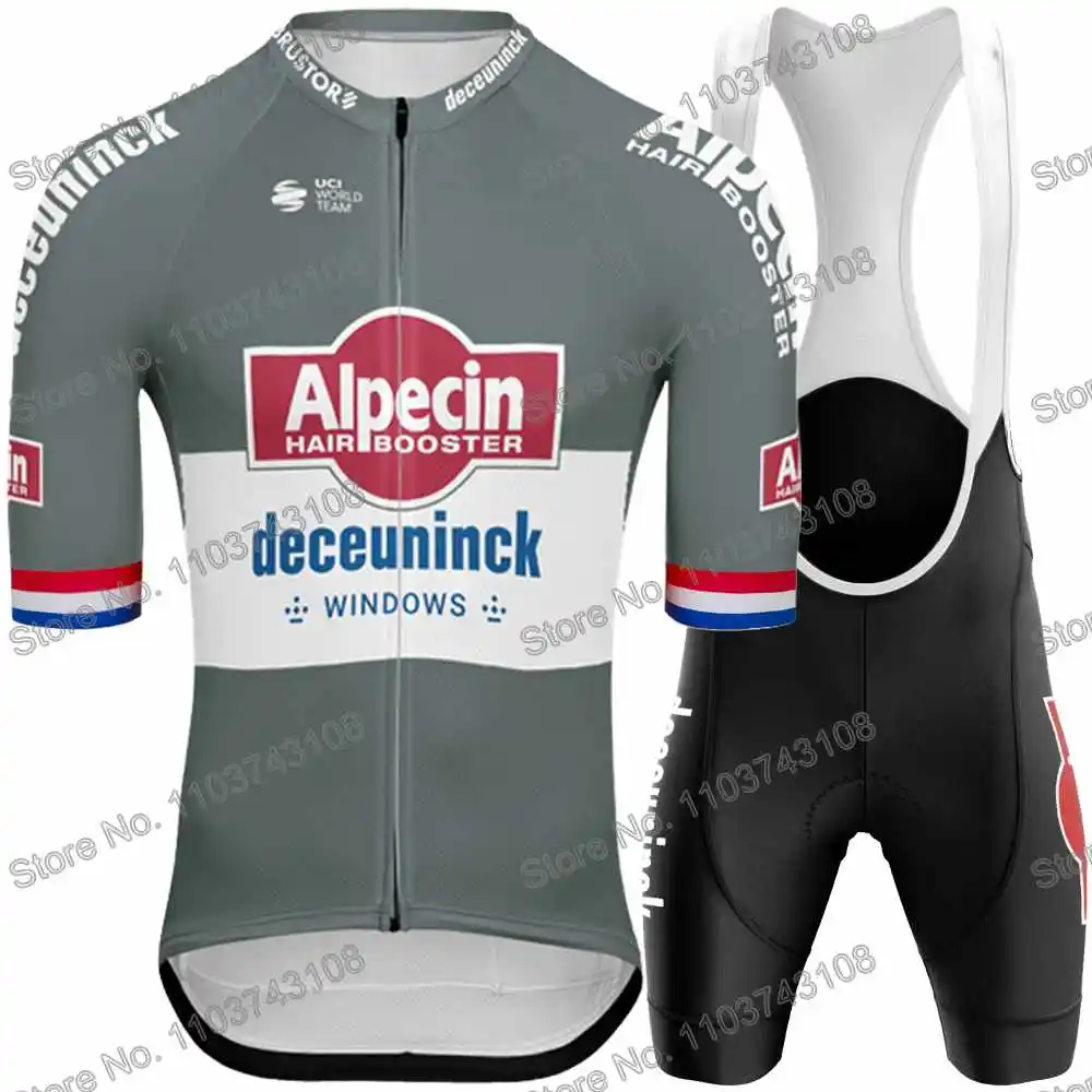 Alpecin Deceuninck Cycling Jersey Men's Set Summer Cycling Clothing Short Sleeve Road Bike Shirt MTB Bicycle Bib Shorts