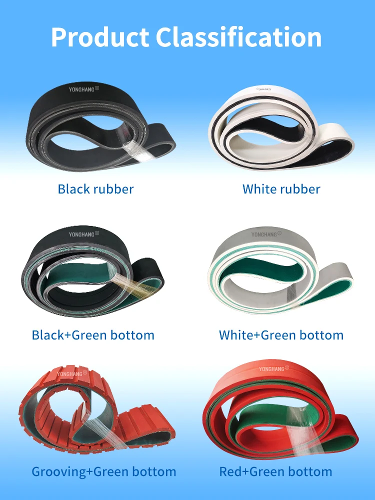 Description Picture 5 of itemCustom industrial extrusion cable puller caterpillar haul off rubber belt power transmission belts traction drive flat belts
