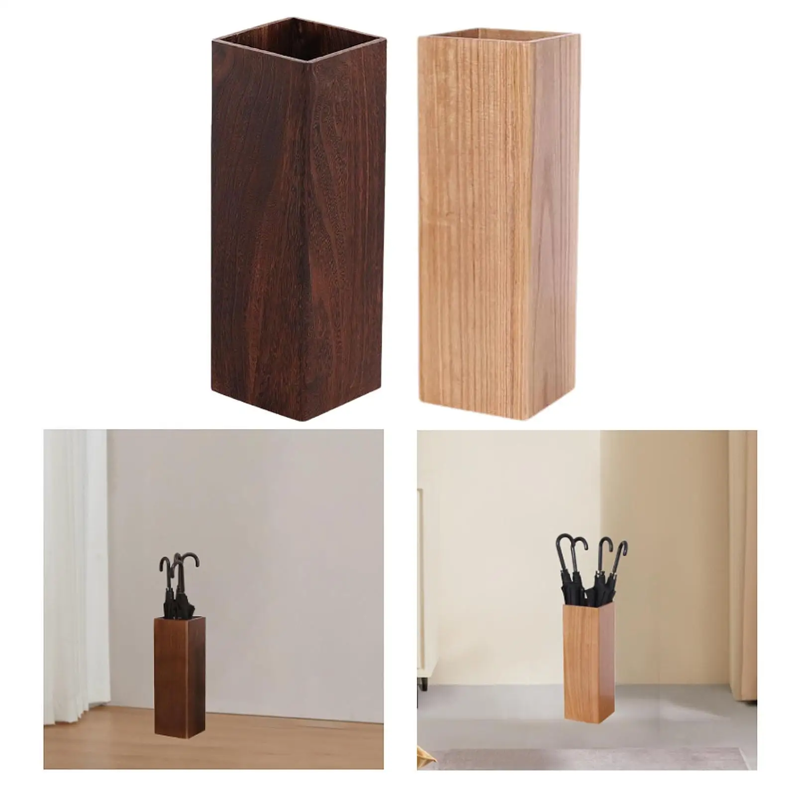 Umbrella Storage Container Wooden Holder for Home and Commercial
