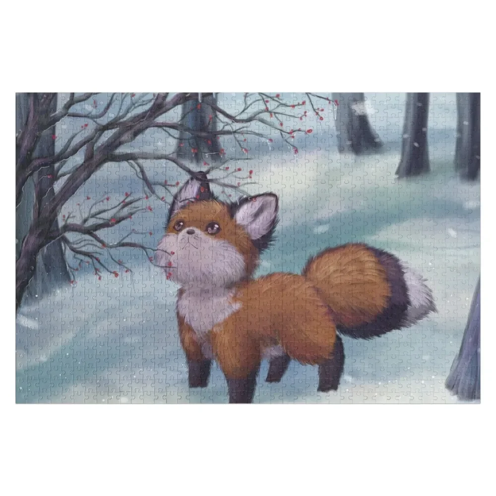 

Frozen Winter Red Fox Jigsaw Puzzle Customized Photo Wooden Decor Paintings Puzzle