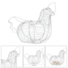 White Iron Art Eggs Storage Basket Chicken Shaped Egg Holder Household Vegetables Fruit Container Organizer Rack Basket 5