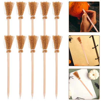 30 Pcs Halloween Witch Broom Pencils, Kids Party Favors, Fun Writing Pencils for Halloween Party Supplies for School Office 1