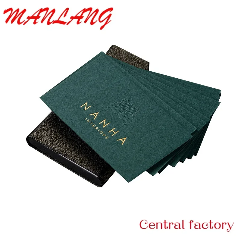 

Custom elegant gold foil embossed letterpress printing paper business cards