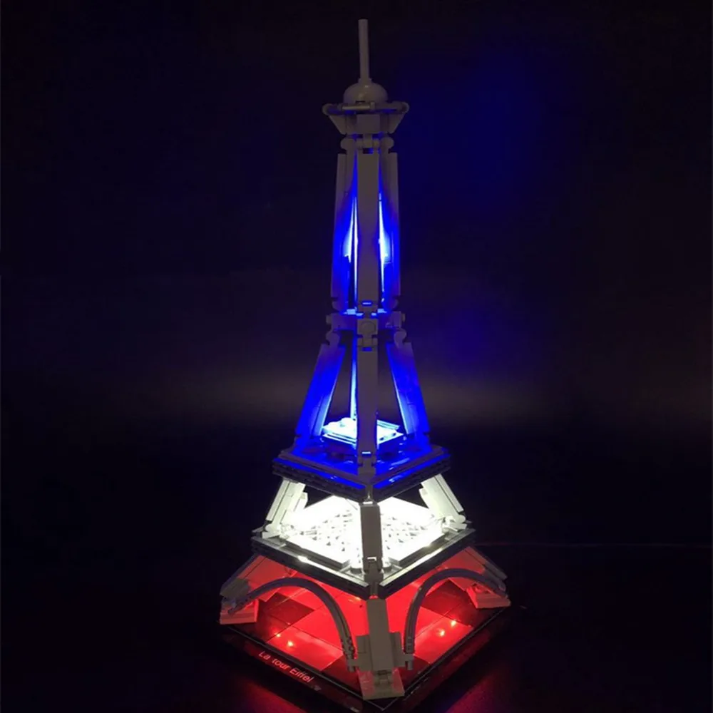 Kit Luci A Led Per Architettura 21019 Set Luci Torre Eiffel Set Giocattoli Fai Da Te (Blocchi Non Inclusi)