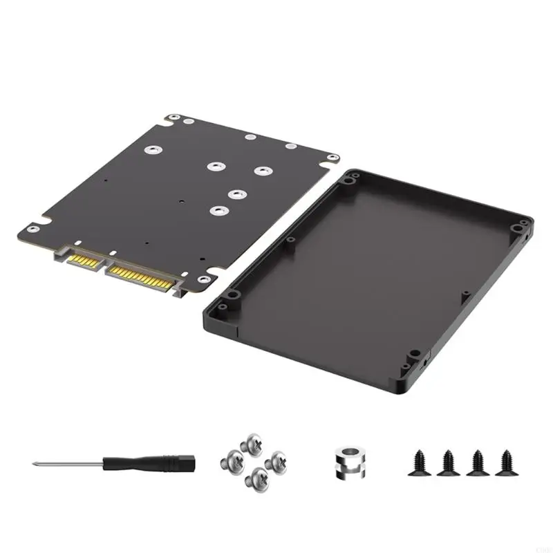 C90C M.2 NGFF SSDs to 2.5inch SATA3.0 Converters Adapter Card with Enclosure Sockets M.2 SSDs Adapter for 2230 2242 2260 2280
