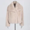 TWOTWINSTYLE Solid Temperament Jackets For Women Lapel Long Sleeve Patchwork Buttons Designer Coats Female Fashion Style Clothes 6