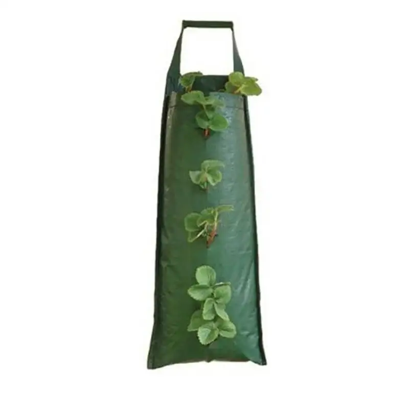 

Hanging Flower Pouch Plant Grow Bags Heavy Duty Thickened Fabric Pots With Handles Plant Bags Strawberry Planting Containers
