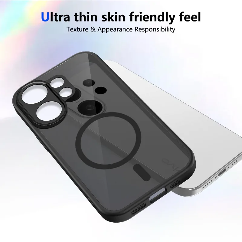 Magnetic Wireless Charging Translucent Shockproof Phone Cover
