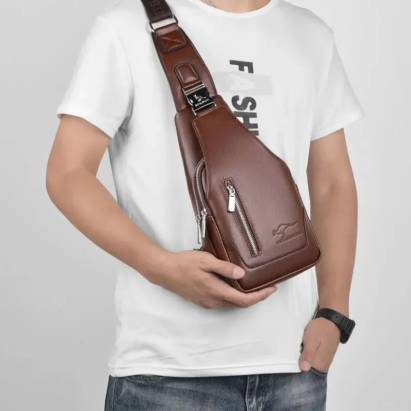 Рисунок 3 - Мужская нагрудная сумка из ПУ кожи