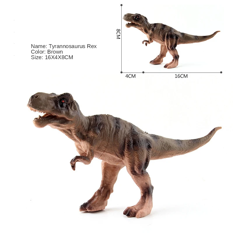 Dinosaur Tyrannosaurus Rex Parasaurolophus Spinosaurus Styracosaurus Plesiosaur Brachiosaurus Action Figure Toy Animal Figurines images - 6