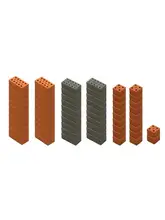  20 Pieces Clay Fired Mini Bricks for Landscaping Dolls House Fairy Garden 