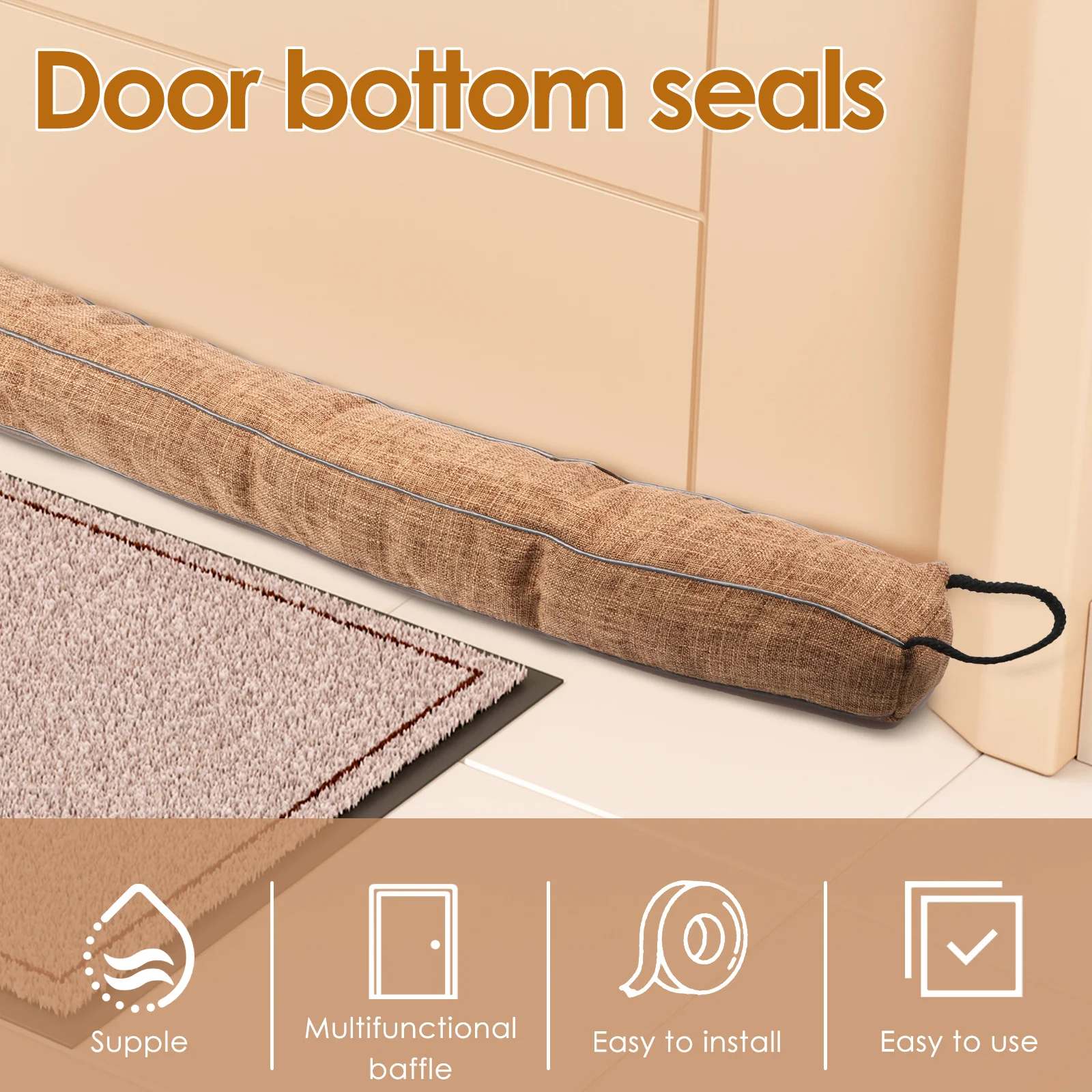 Polyester Door Draft Stopper Noise Reduction Guard