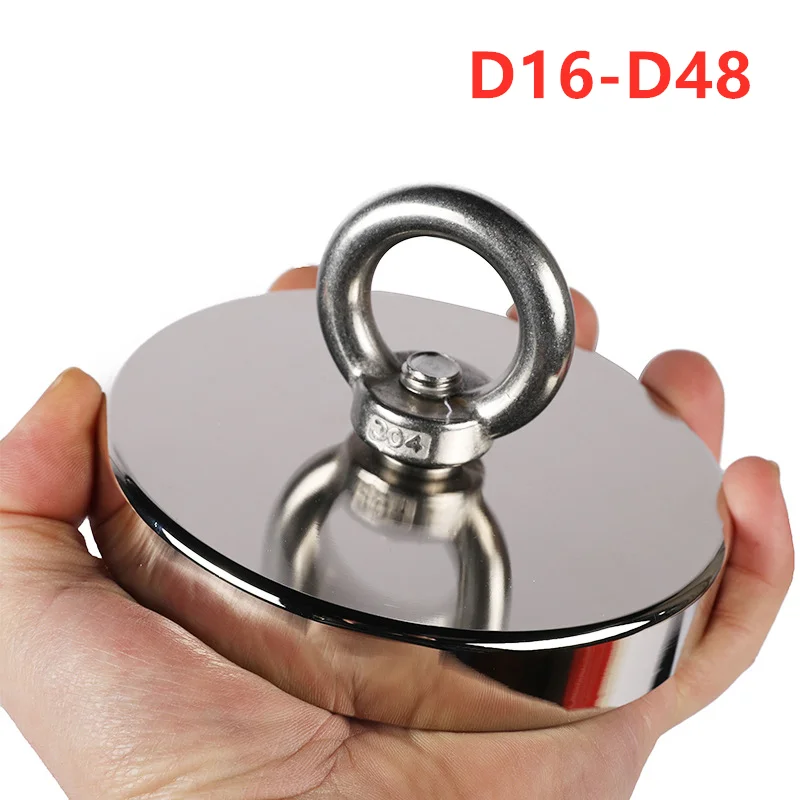 Fishing magnets Super Strong Neodymium Fishing Magnets Heavy Duty Rare Earth Magnet with Countersunk Hole Eyebolt for Salvage Magnetic Fishing
