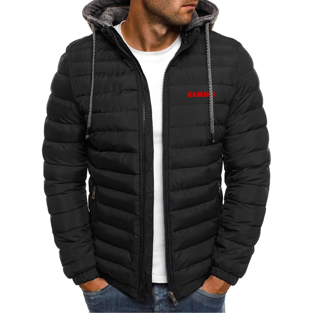 2023 New Men'S Claas Printing Winter Thicken Zipper Jackets Cotton Warm Casual Comfortable Sweatshirt Fashion Hoodies Coats