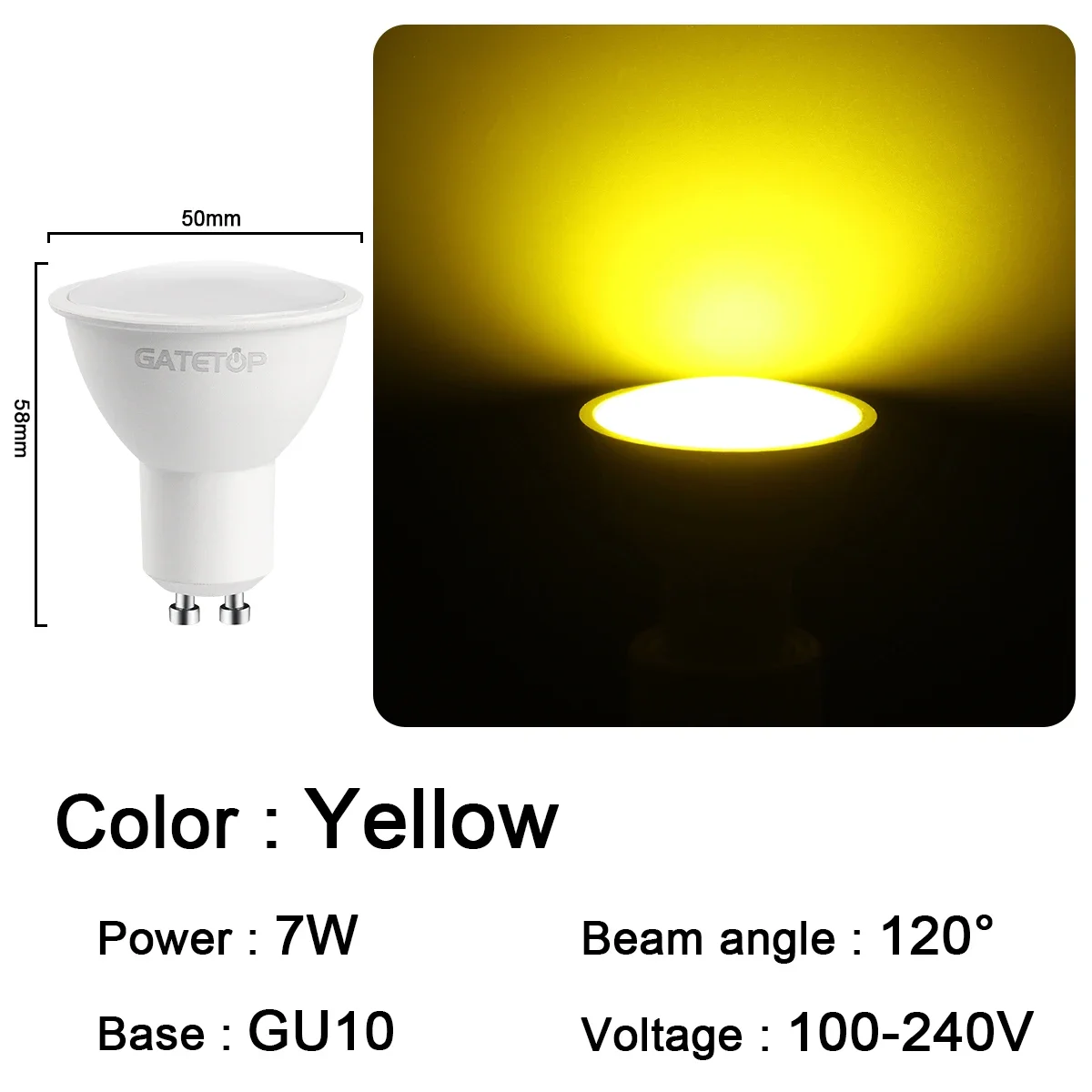 GU10 YELLOW