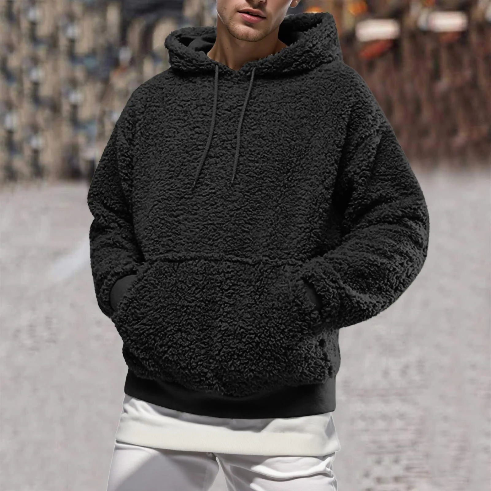 Winter Plush Pullover Sweater For Men